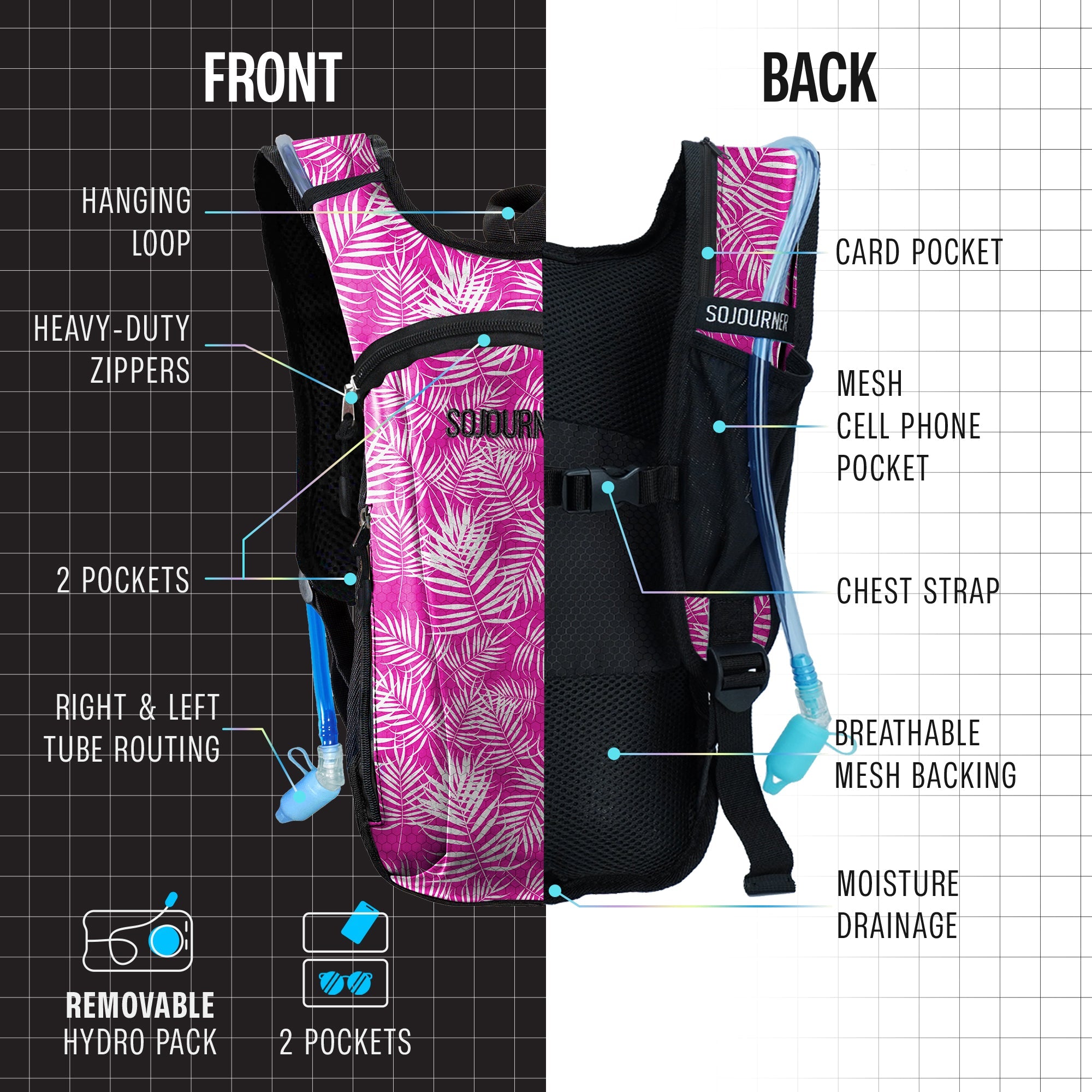SoJourner All-Day Hydration Backpack – Built to Move (Small)